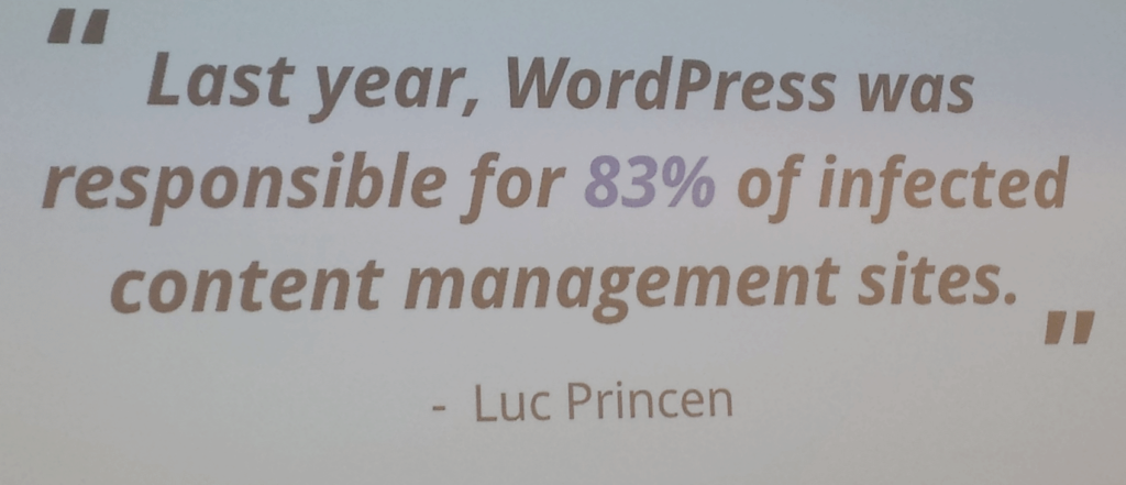 83% van de geïnfecteerde sites draaide op WordPress